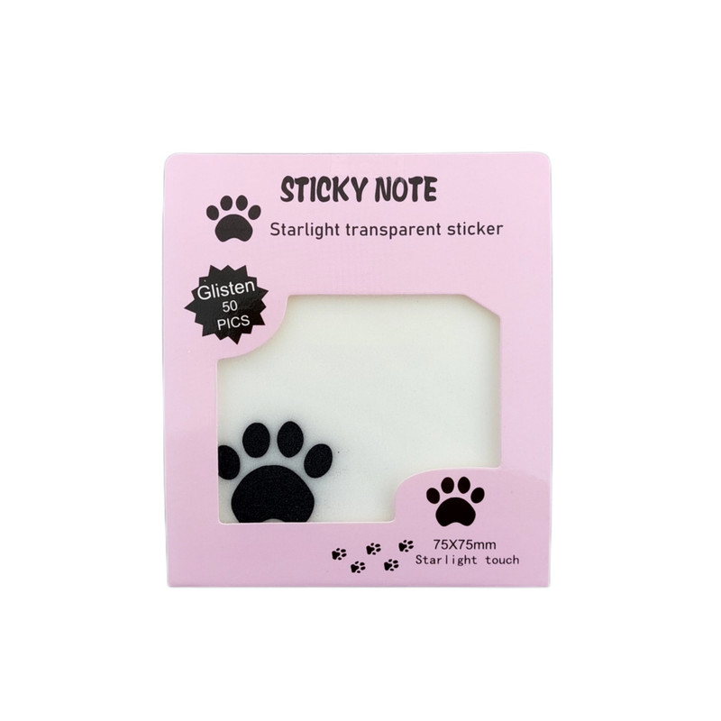 کاغذ چسب دار مدل استیک نوت شفاف شاین دارطرح پنجه