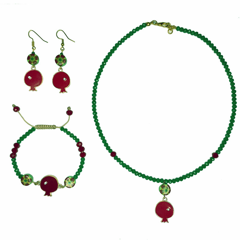 نیم ست دخترانه طرح انار مدل 47