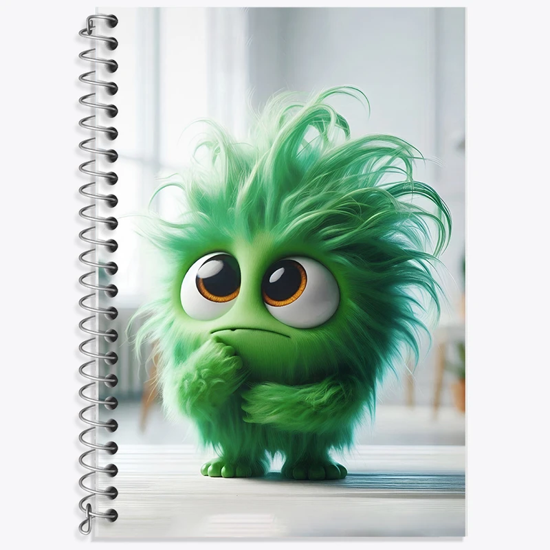 دفتر زبان 50 برگ خندالو مدل سه خط طرح هیولای بامزه کد F5709