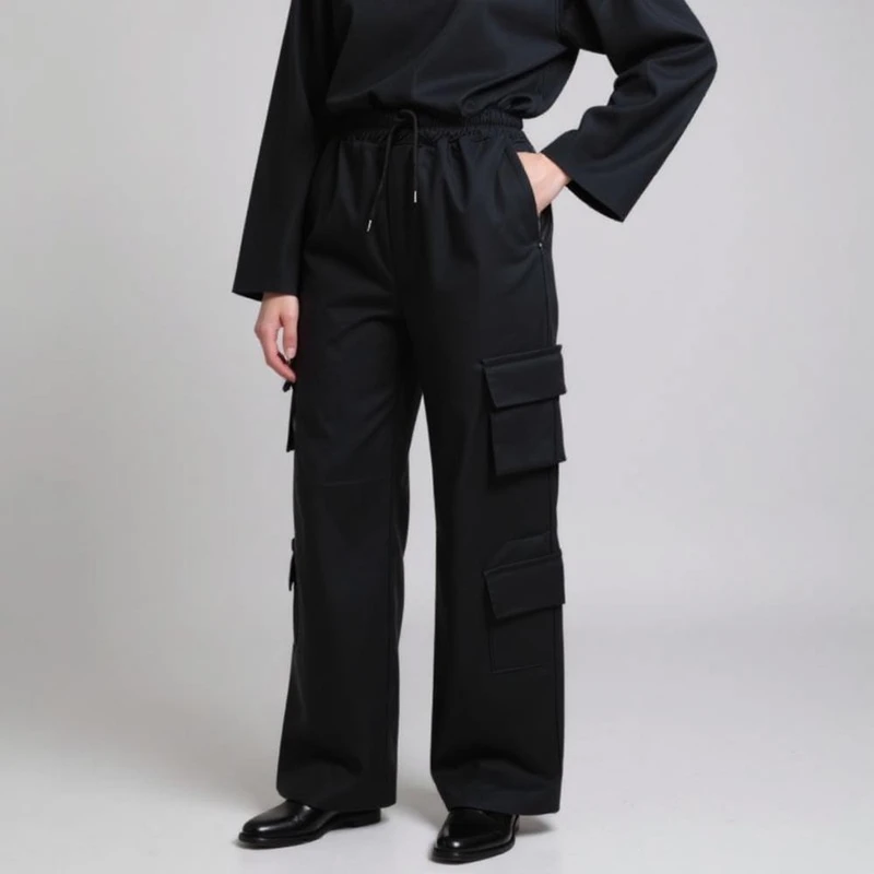 شلوار زنانه مدل kt کارگو  رنگ مشکی