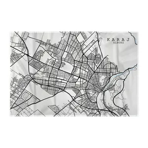 کاغذ کادو ترمه طراحان ایده مدل نقشه شهر کرج کد map0504 سایز 57x37 سانتی متر