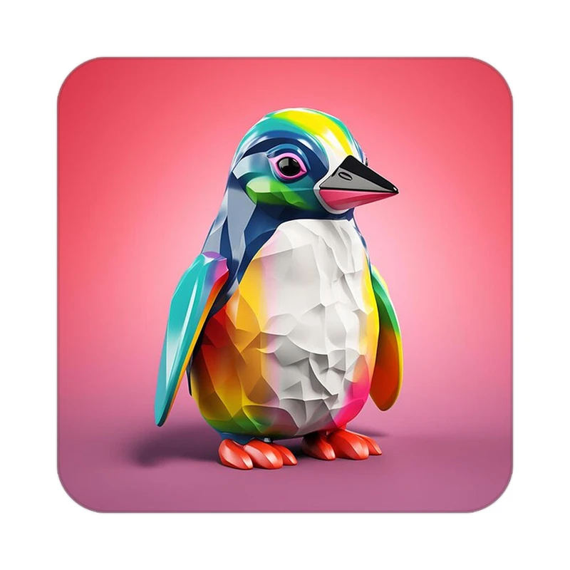 زیر لیوانی کاکتی طرح حیوانات رنگی مدل mp25257