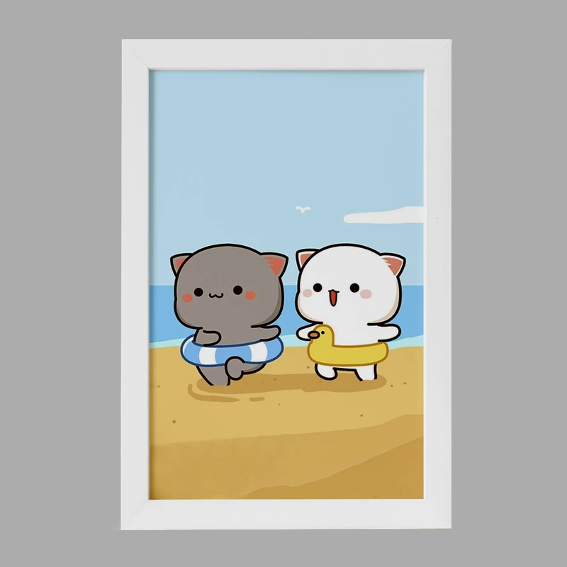 تابلو خندالو مدل گربه های بامزه  کد 22029