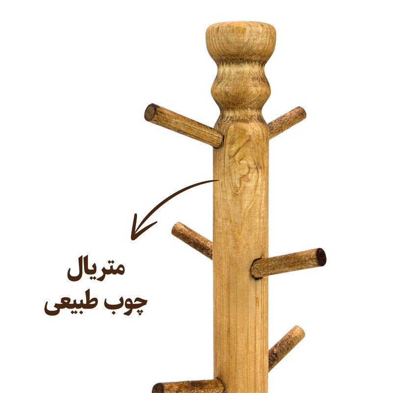 استند لیوان مدل چوبی کد JL02