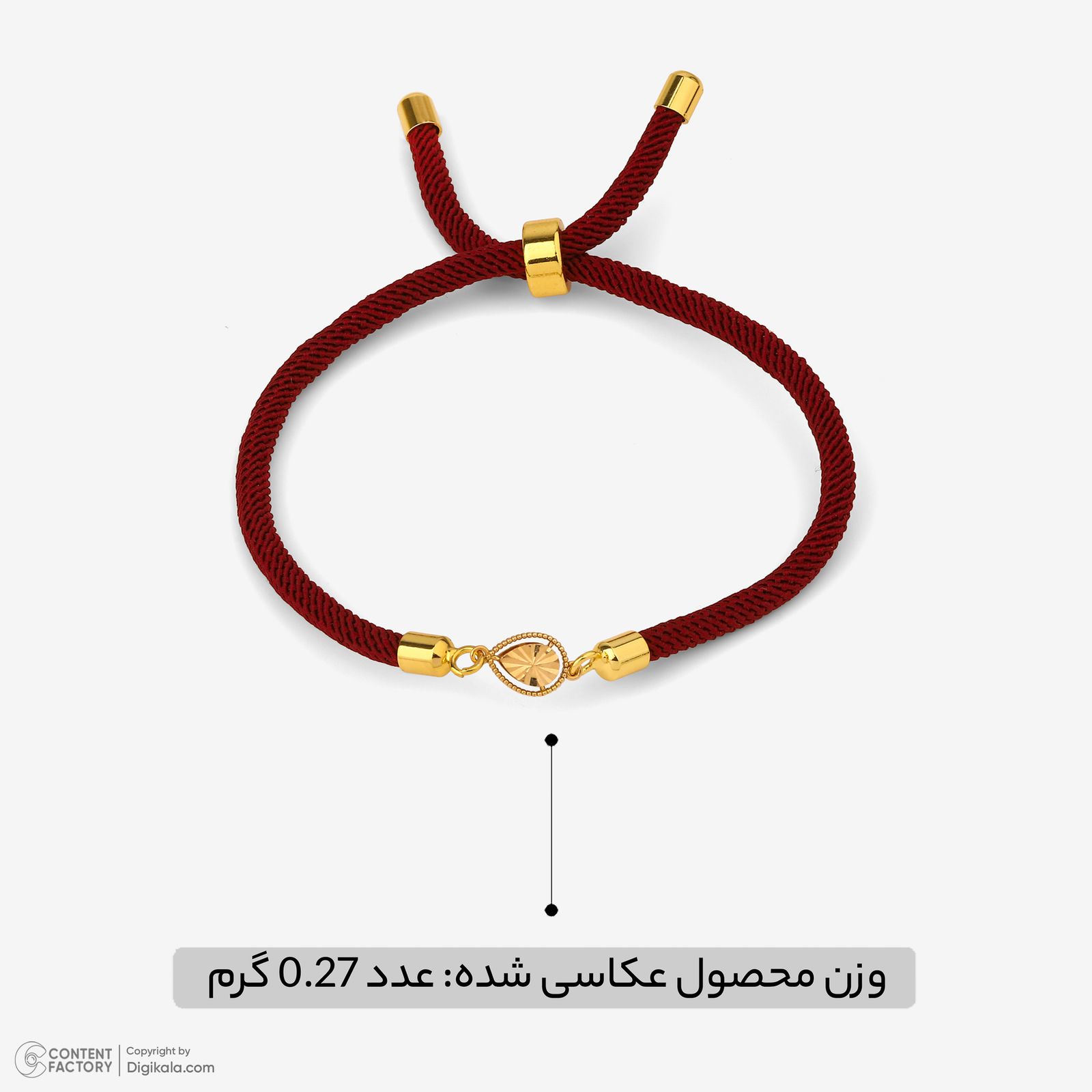 دستبند طلا کم اجرت 18 عیار زنانه نگین مدل 116 -  - 3