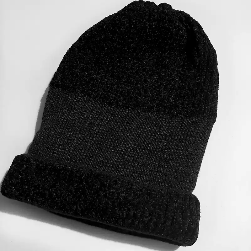 کلاه بافتنی مدل مخمل دو لایه