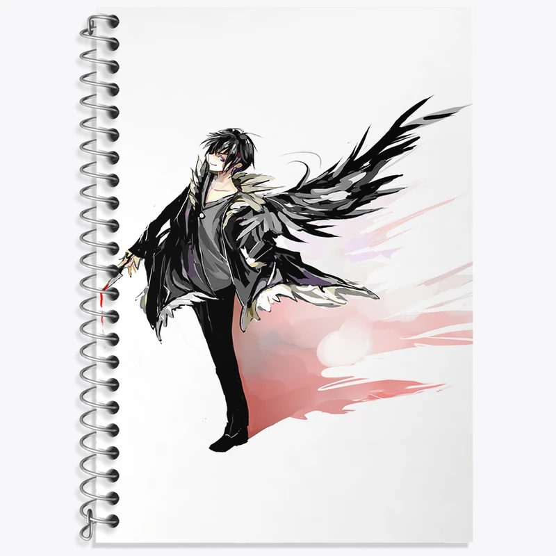 دفتر زبان 50 برگ خندالو مدل دو خط طرح ایزایا انیمه دورارارا کد 32160