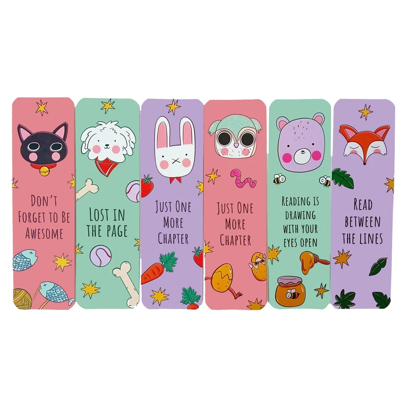 نشانگر کتاب طرح حیوانات مجموعه 6 عددی