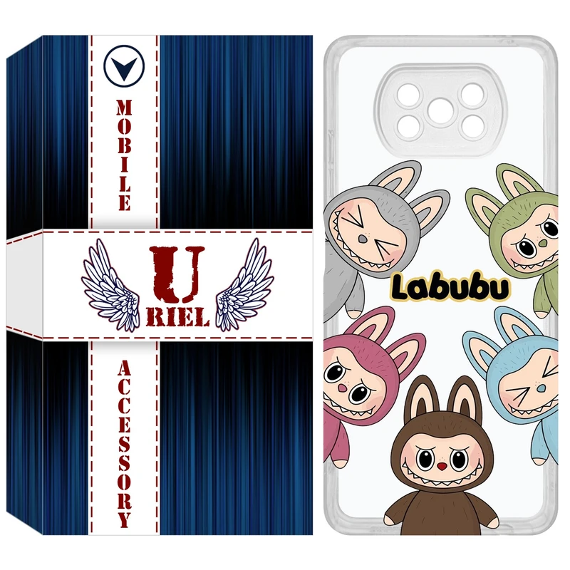 کاور یوریل مدل Clear کد 102 طرح لبوبو Labubu مناسب برای گوشی موبایل شیائومی Poco X3 / X3 Pro / X3 NFC