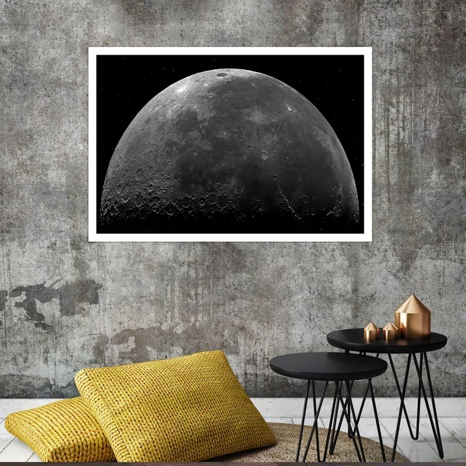 تابلو بکلیت طرح کره ماه مدل قاب شاسی W-s8285