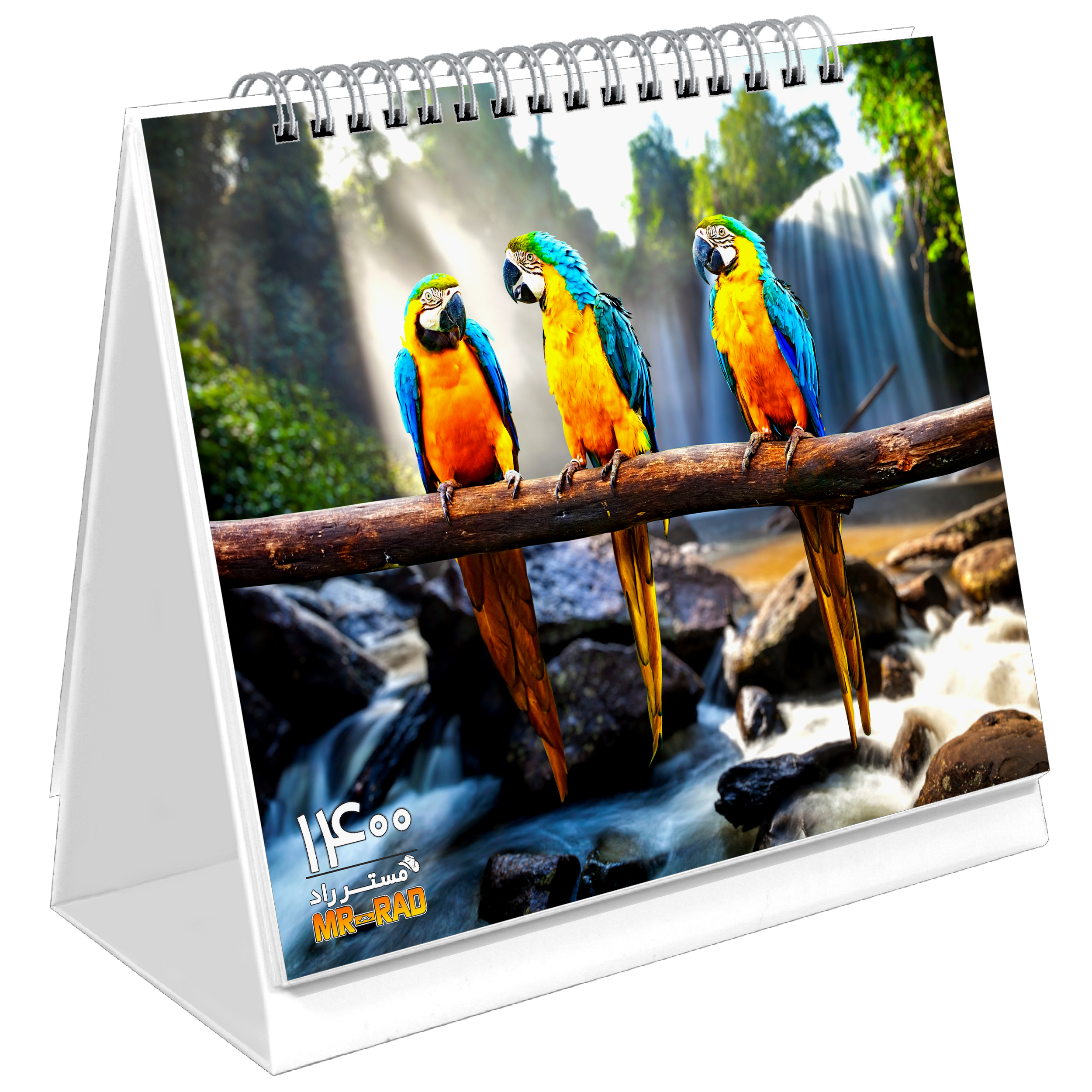 تقویم رومیزی سال 1400 مستر راد طرح پرنده مدل Calendar 2021 کد 1205