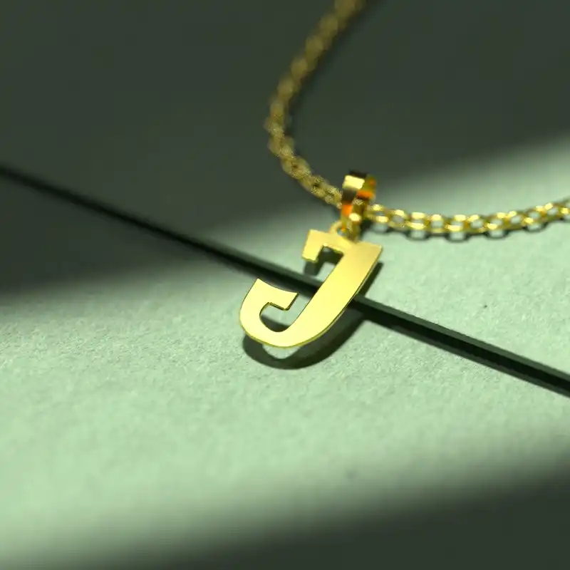 گردنبند طلا 18 عیار زنانه مدوپد مدل حرف J کد H3-1-1023