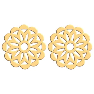 گوشواره طلا 18 عیار زنانه فرشته مدل اسلیمی WEL-000007