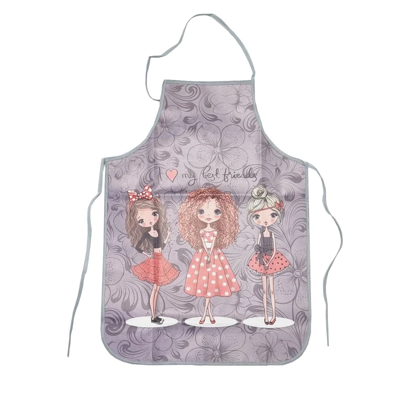 پیش بند آشپزخانه مدل عروسکی طرح دختران زیبا کد 01