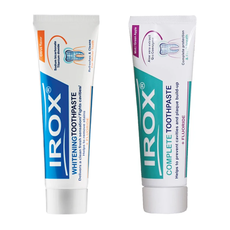 خمیر دندان ایروکس مدل Complete حجم 100 میلی لیتر به همراه خمیر دندان ایروکس مدل Whitening حجم 100 میلی لیتر  