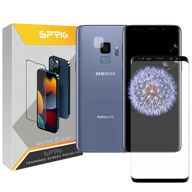 محافظ لنز دوربین اسپریگ مدل SH-FU مناسب برای گوشی موبایل سامسونگ Galaxy S9 به همراه محافظ صفحه نمایش