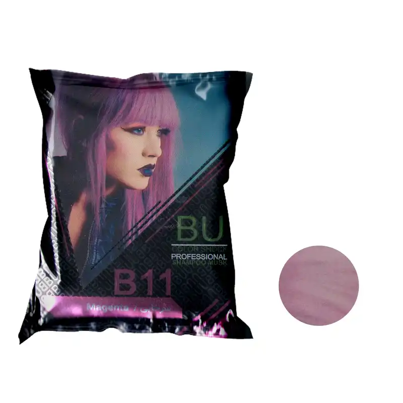 شامپو رنگ مو بی یو مدل B11 حجم 30 میلی لیتر رنگ سرخابی