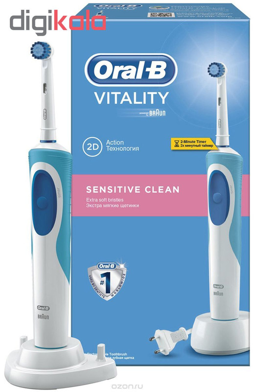 مسواک برقی اورال بی مدل vitality sensitive به همراه سری یدک بسته 2 عددی مسواک برقی اورال بی مدل vitality sensitive به همراه سری یدک بسته 2 عددی