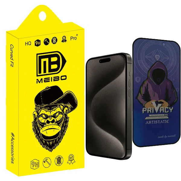 محافظ صفحه نمایش حریم شخصی میبو مدل Antistatic Clear مناسب برای گوشی موبایل اپل IPhone 15 pro Max