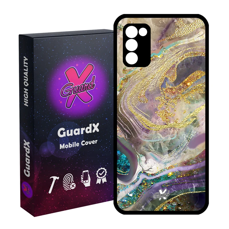 کاور گارد ایکس طرح ماربل مدل Glass10295 مناسب برای گوشی موبایل سامسونگ Galaxy A03s