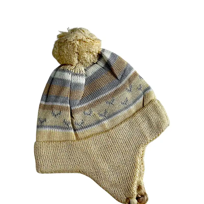 کلاه بافتنی بچگانه مدل منگوله RO_144