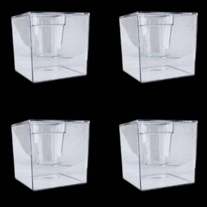 گلدان طرح آکواریومی بسته 4 عددی