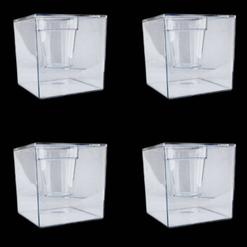 گلدان طرح آکواریومی بسته 4 عددی