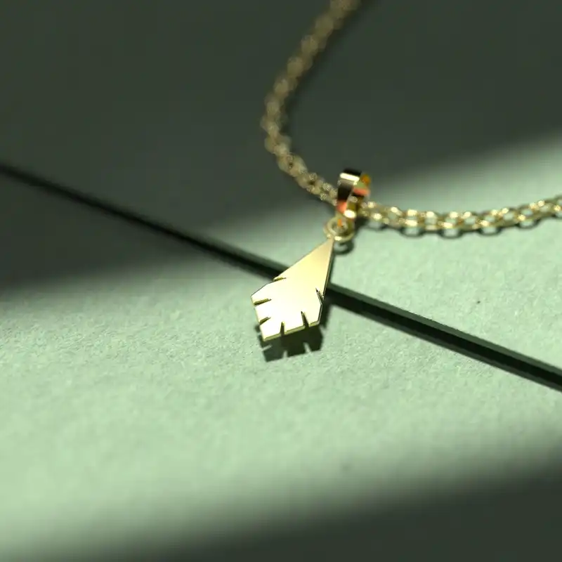 گردنبند طلا 18 عیار زنانه مدوپد مدل اسلیمی کد CA10403