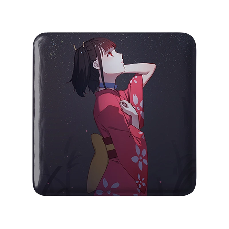 مگنت خندالو طرح مومی انیمه کابانری (Kabaneri) مدل مربعی کد 36002