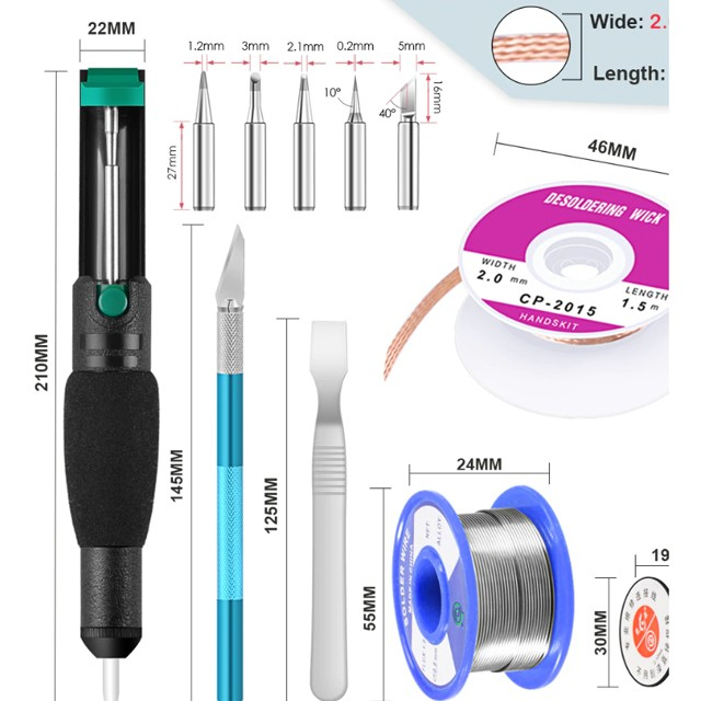 قیمت و خرید مجموعه 21 عددی ابزار هویه مدل Iron 21 in 1 60w