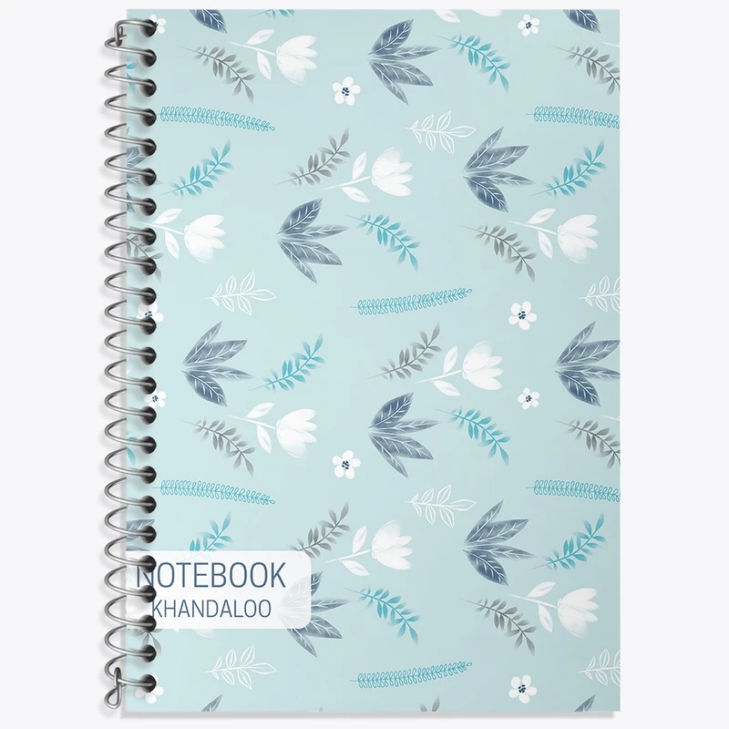 دفتر زبان 50 برگ خندالو مدل دو خط طرح گل گلی کد N658