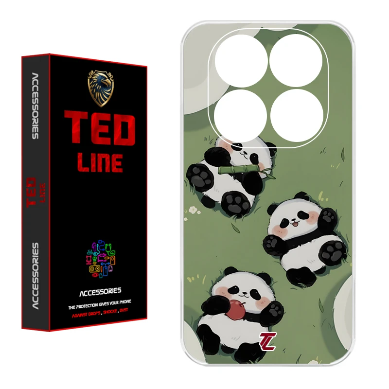 کاور تد لاین طرح پاندا کد 1102 مناسب برای گوشی موبایل شیائومی Redmi Note 14 Pro 4G / Poco X7