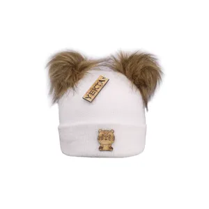 کلاه بافتنی بچگانه یکتا طرح دو پوم مدل KST-48