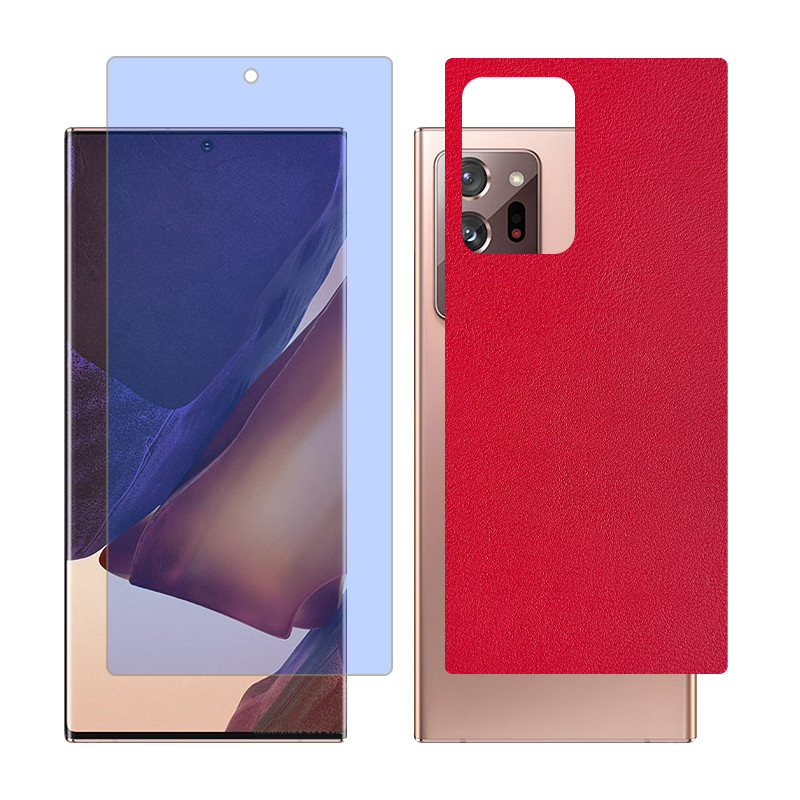 محافظ صفحه نمایش بلو کات گلس مدل together مناسب برای گوشی موبایل سامسونگ Galaxy Note20 Ultra 5G به همراه برچسب پوششی پشت گوشی