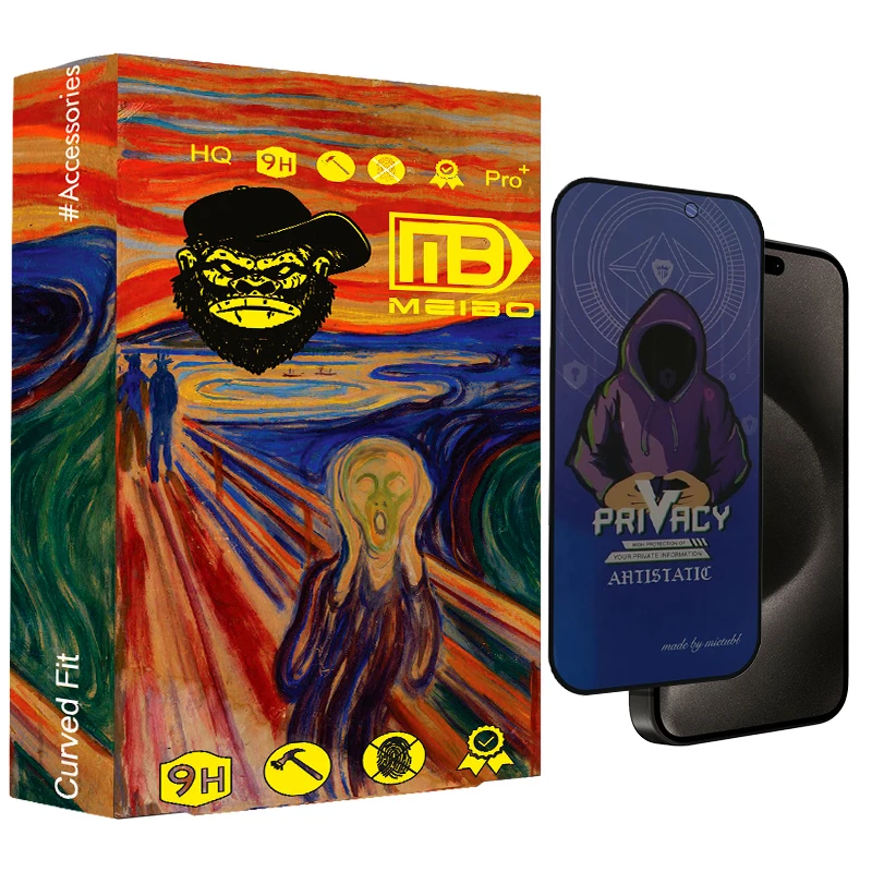 محافظ صفحه نمایش حریم شخصی میبو مدل Antistatic Crystal 007 مناسب برای گوشی موبایل اپل iphone 15 Pro Max