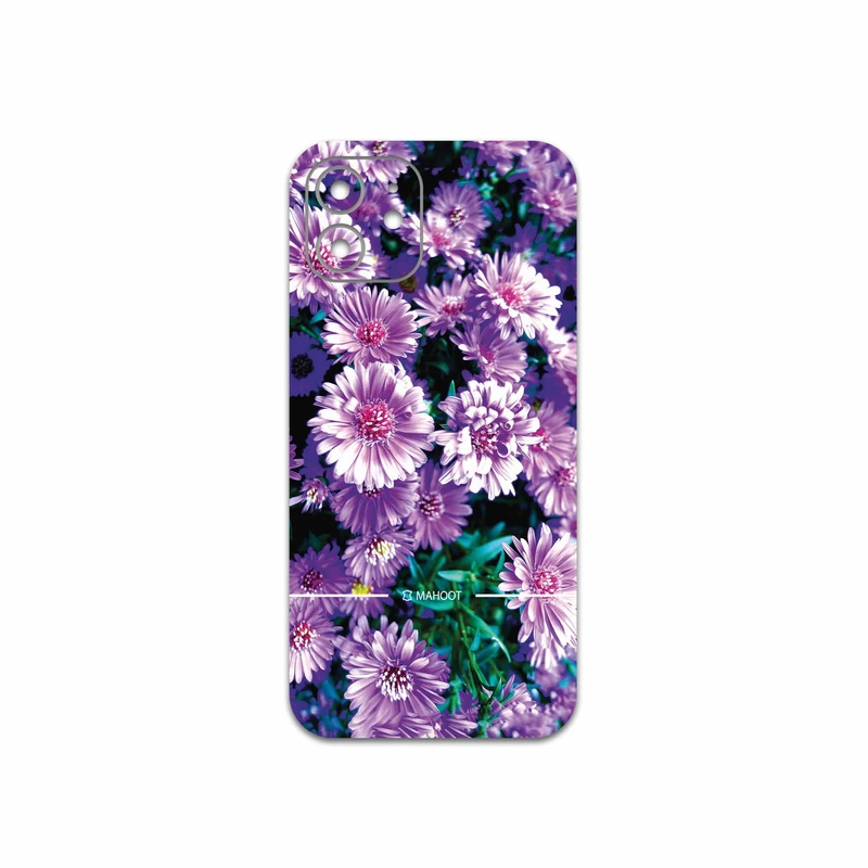 برچسب پوششی ماهوت مدل Purple-Flower مناسب برای گوشی موبایل اپل iPhone 12