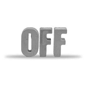 مجسمه بتنی طرح حروف مدل OFF مجموعه 3 عددی