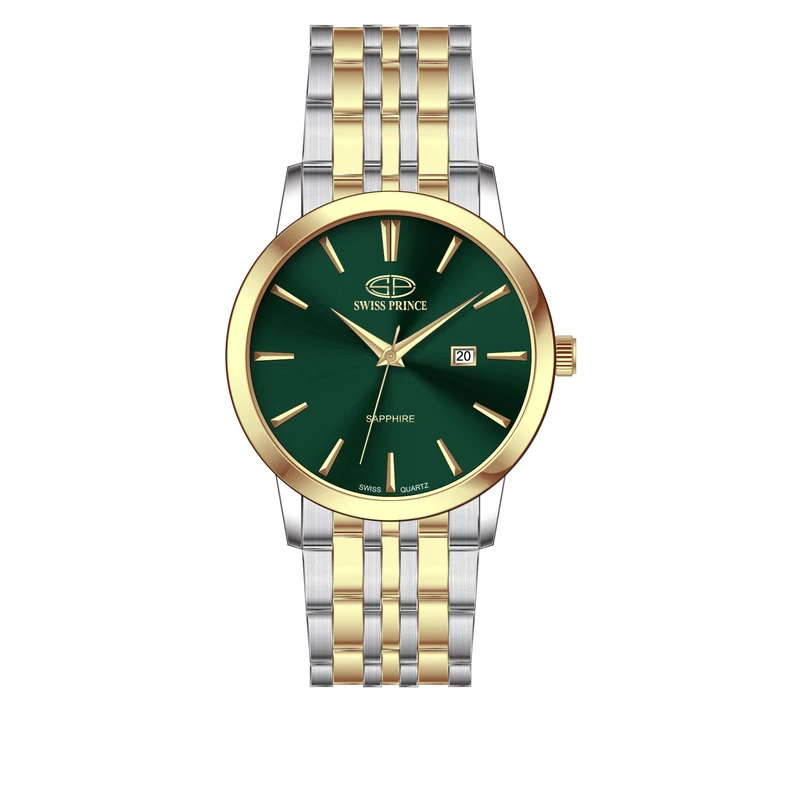ساعت مچی عقربه‌ای کوارتز مردانه سوئیس پرینس مدل SP2026G.30.6