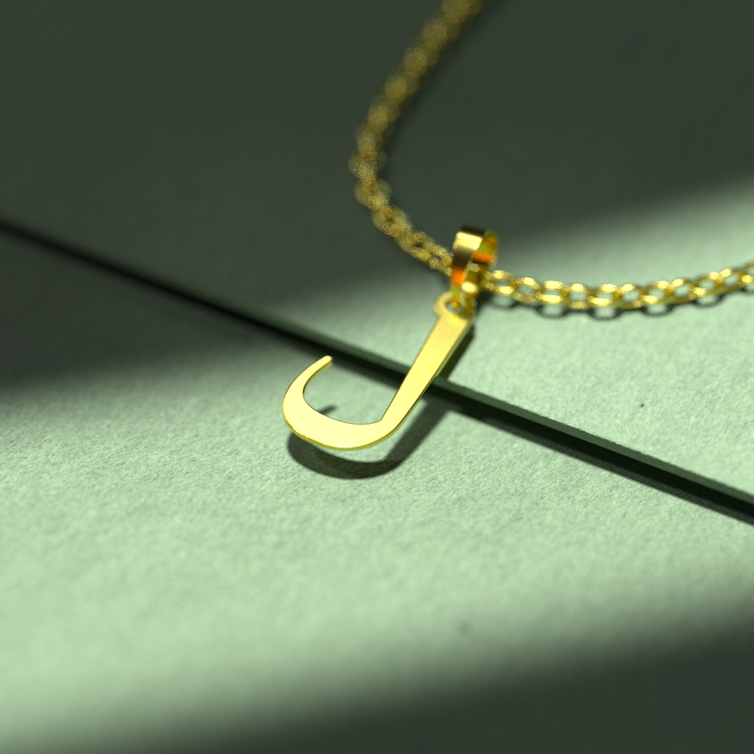 گردنبند طلا 18 عیار زنانه مدوپد مدل حرف ل کد I3-1-1391