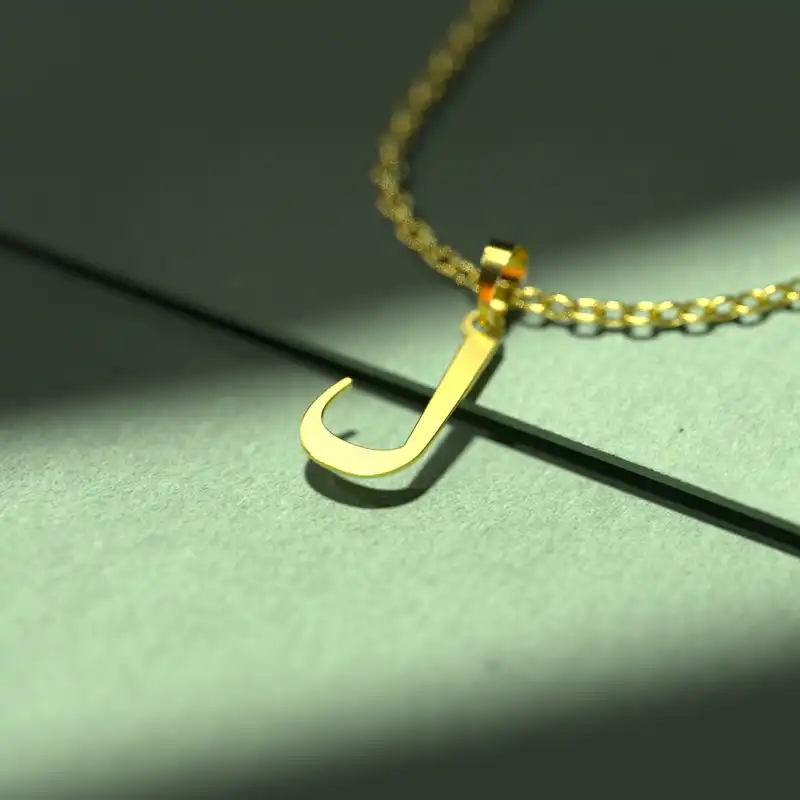 گردنبند طلا 18 عیار زنانه مدوپد مدل حرف ل کد I3-1-1391