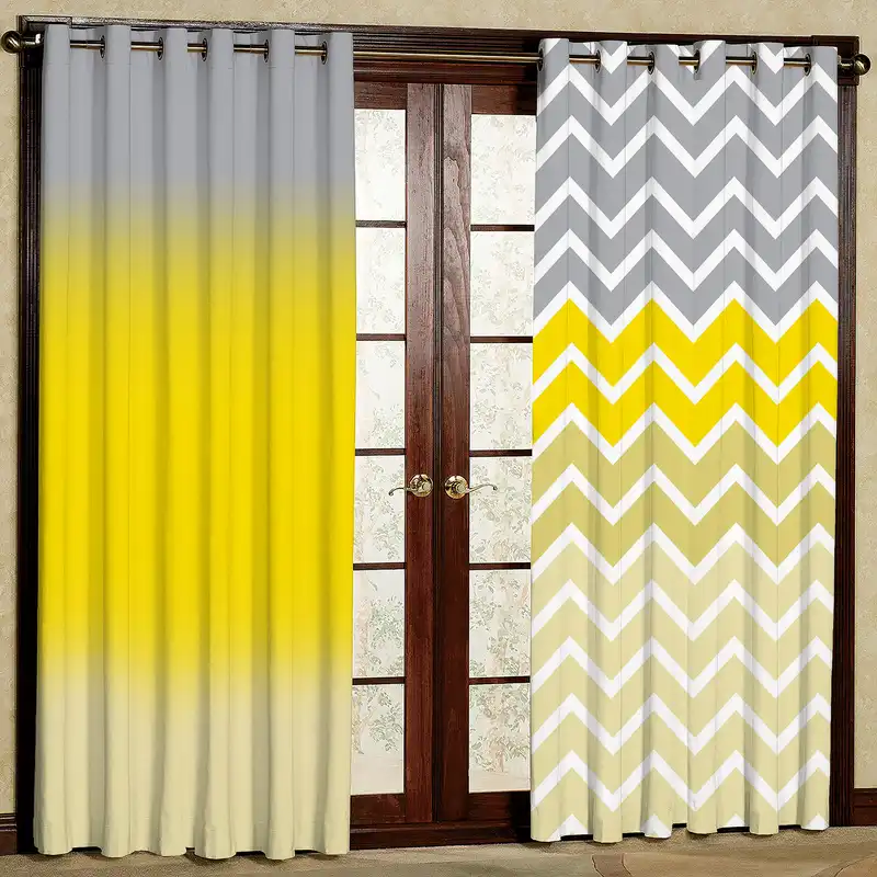 پرده مدل زیگ زاگی و سایه روشن هازان پانچی کد 1037a سایز 140x200 سانتی متر