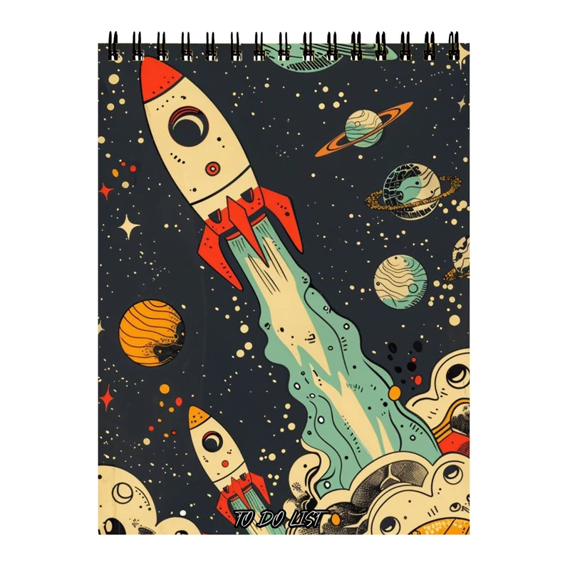 دفتر برنامه‌ریزی 60 برگ مدل موشک و فضا کد 0011