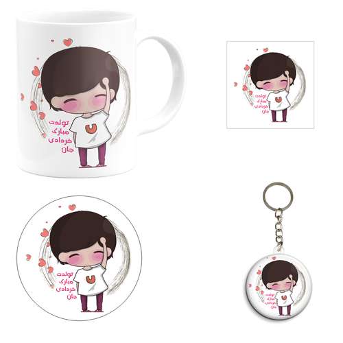 ست هدیه ماگ مدل ماه تولد خرداد طرح دخترانه کد M2