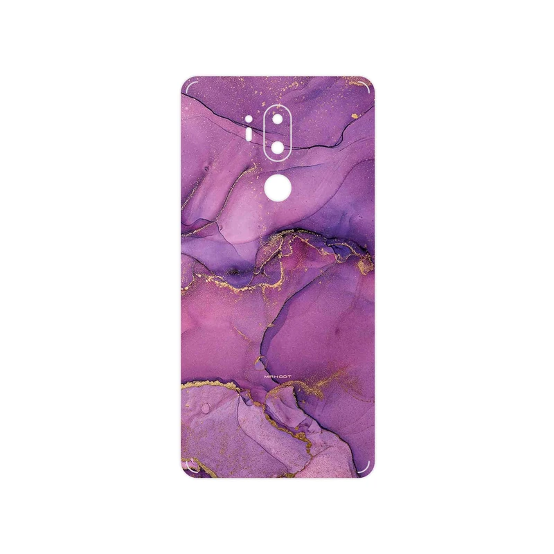 برچسب پوششی ماهوت مدل Purple Marble مناسب برای گوشی موبایل ال جی G7 PLUS THINQ