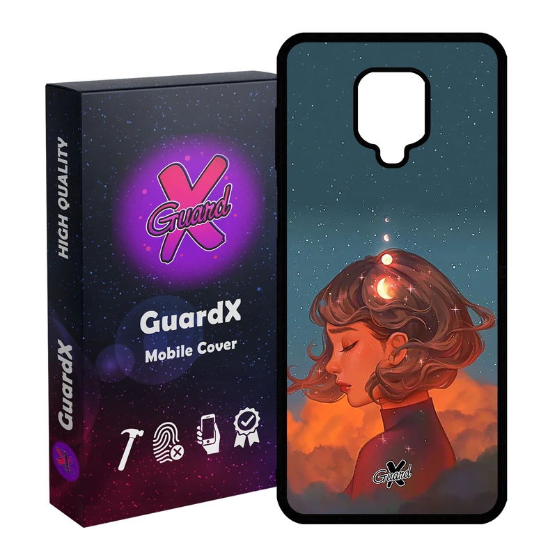 کاور گارد ایکس طرح Girl مدل Glass10302 مناسب برای گوشی موبایل سامسونگ Redmi Note 9S / Note 9 Pro / Note 9 Pro Max