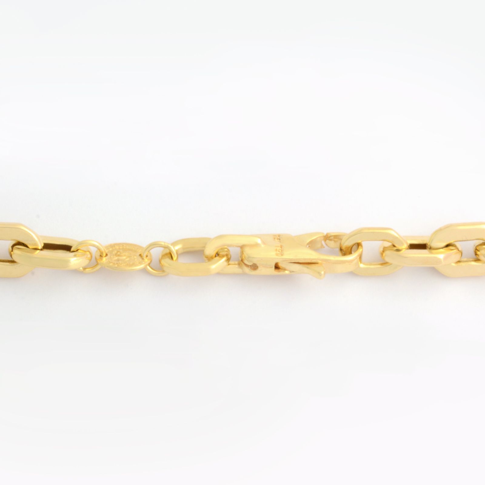 زنجیر طلا 18 عیار مردانه طلای مستجابی مدل گلستانه کد  R60 -  - 3