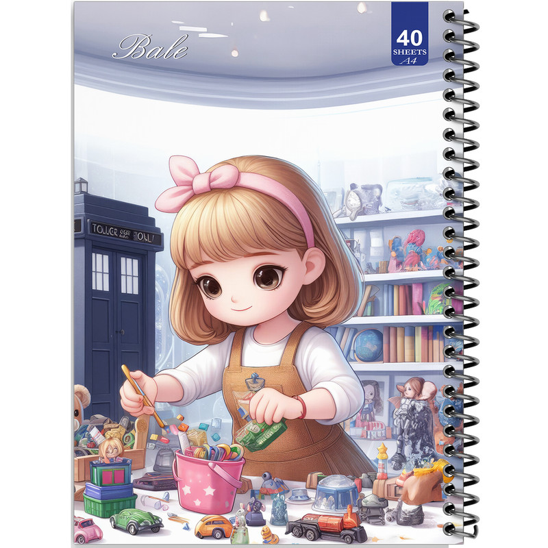 دفتر نقاشی 40 برگ انتشارات بله طرح دخترانه کد A4-K765