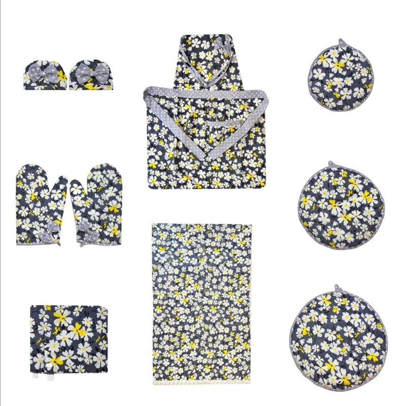 ست لوازم پارچه ای آشپزخانه ۱۱ تکه مدل 022