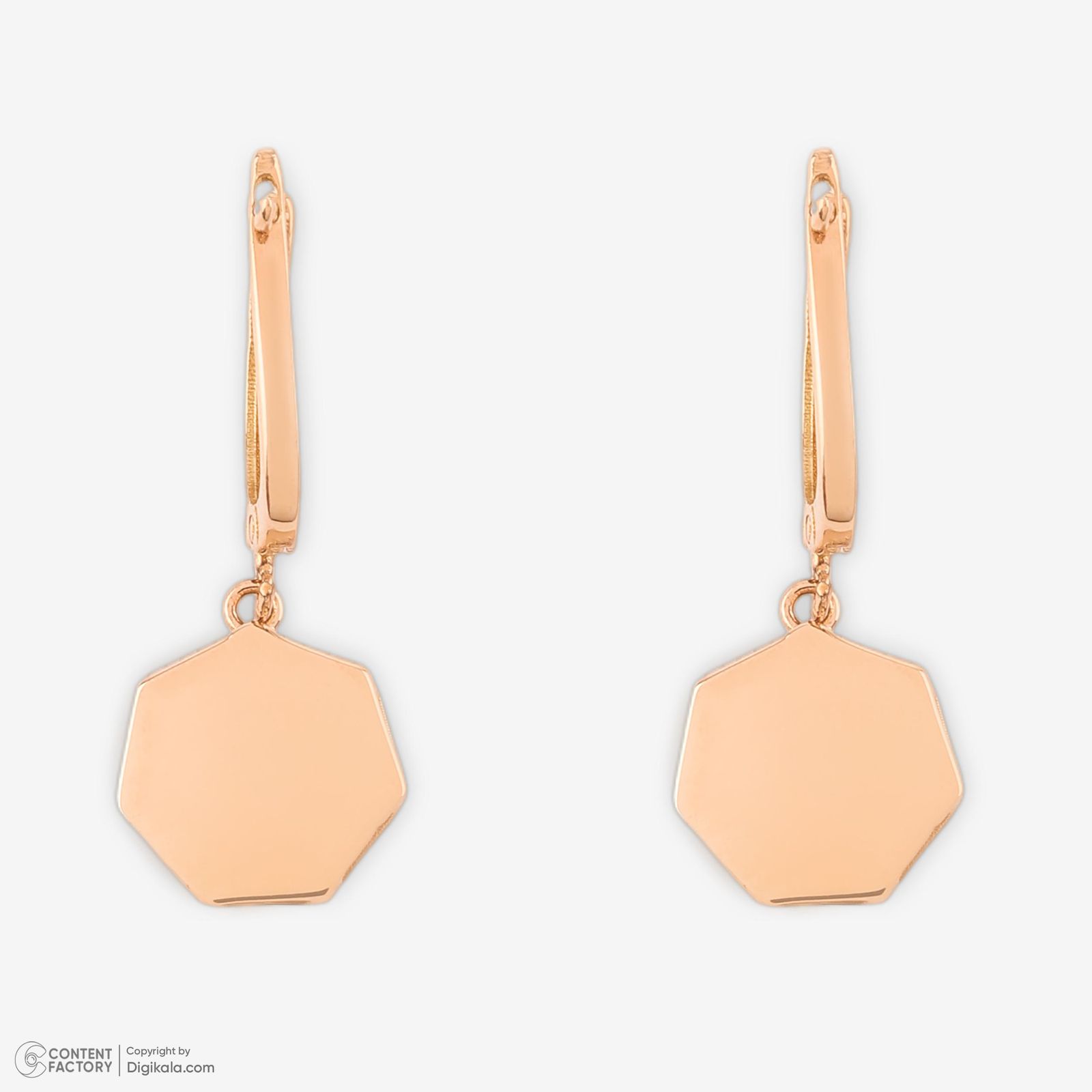 نیم ست طلا 18 عیار زنانه حافا گلد مدل شش ضلعی کد nim02 -  - 8