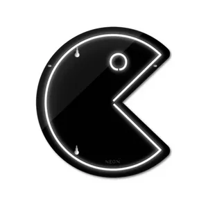 چراغ دیواری نئون دیزاین طرح Packman-BL_WHT